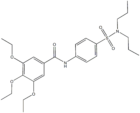 N-{4-[(dipropylamino)sulfonyl]phenyl}-3,4,5-triethoxybenzamide Struktur