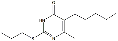 6-methyl-5-pentyl-2-(propylsulfanyl)-4(3H)-pyrimidinone Struktur