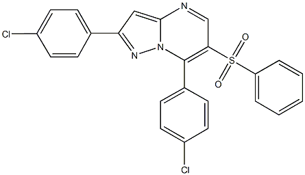 2,7-bis(4-chlorophenyl)pyrazolo[1,5-a]pyrimidin-6-yl phenyl sulfone Struktur