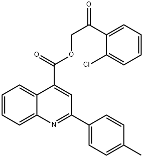 2-(2-chlorophenyl)-2-oxoethyl 2-(4-methylphenyl)-4-quinolinecarboxylate Struktur