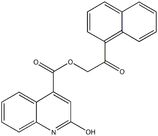 2-(1-naphthyl)-2-oxoethyl 2-hydroxy-4-quinolinecarboxylate Struktur