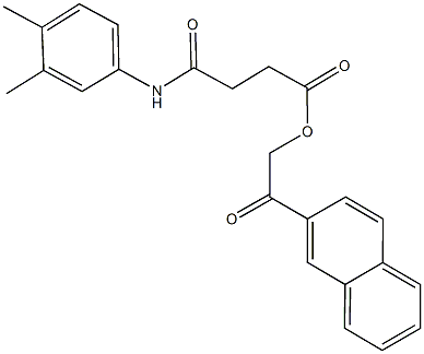 2-(2-naphthyl)-2-oxoethyl 4-(3,4-dimethylanilino)-4-oxobutanoate Struktur