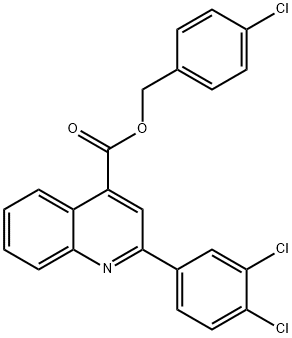 4-chlorobenzyl 2-(3,4-dichlorophenyl)-4-quinolinecarboxylate Struktur