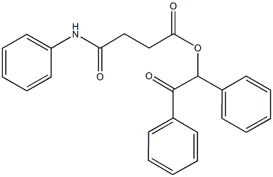 2-oxo-1,2-diphenylethyl 4-anilino-4-oxobutanoate Struktur