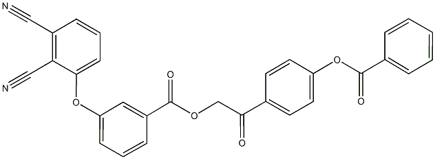 2-[4-(benzoyloxy)phenyl]-2-oxoethyl 3-(2,3-dicyanophenoxy)benzoate Struktur