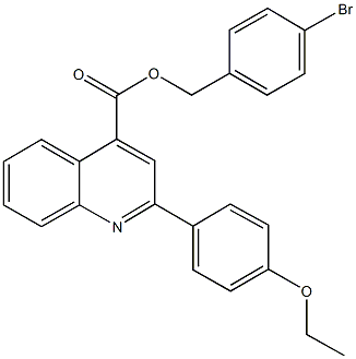 4-bromobenzyl 2-(4-ethoxyphenyl)-4-quinolinecarboxylate Struktur