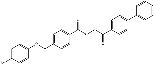 2-[1,1'-biphenyl]-4-yl-2-oxoethyl 4-[(4-bromophenoxy)methyl]benzoate Struktur