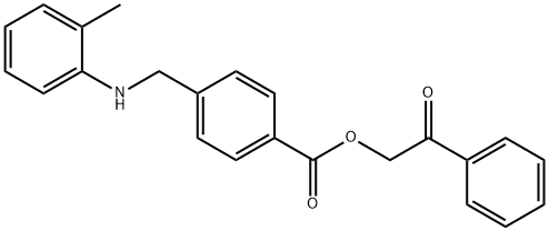 2-oxo-2-phenylethyl 4-(2-toluidinomethyl)benzoate Struktur