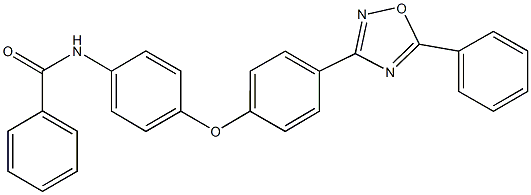 N-{4-[4-(5-phenyl-1,2,4-oxadiazol-3-yl)phenoxy]phenyl}benzamide Struktur