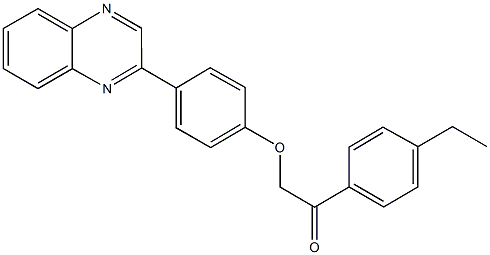 1-(4-ethylphenyl)-2-[4-(2-quinoxalinyl)phenoxy]ethanone Struktur