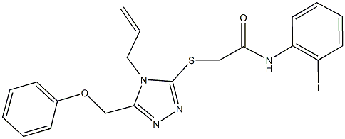 2-{[4-allyl-5-(phenoxymethyl)-4H-1,2,4-triazol-3-yl]sulfanyl}-N-(2-iodophenyl)acetamide Struktur