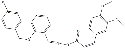 2-[(4-bromobenzyl)oxy]benzaldehyde O-[3-(3,4-dimethoxyphenyl)acryloyl]oxime Struktur