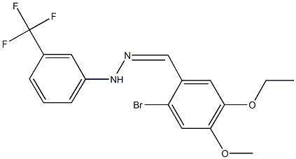 2-bromo-5-ethoxy-4-methoxybenzaldehyde [3-(trifluoromethyl)phenyl]hydrazone Struktur