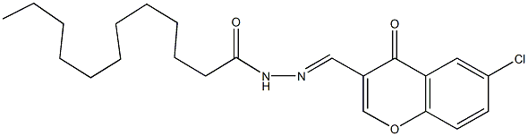 N'-[(6-chloro-4-oxo-4H-chromen-3-yl)methylene]dodecanohydrazide Struktur