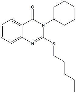 3-cyclohexyl-2-(pentylsulfanyl)-4(3H)-quinazolinone Struktur