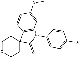 N-(4-bromophenyl)-4-(4-methoxyphenyl)tetrahydro-2H-pyran-4-carboxamide Struktur