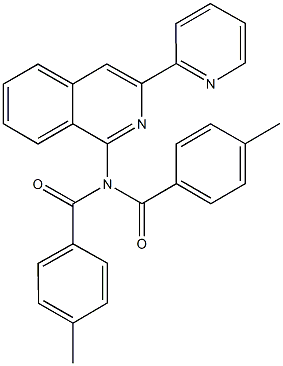 4-methyl-N-(4-methylbenzoyl)-N-[3-(2-pyridinyl)-1-isoquinolinyl]benzamide Struktur