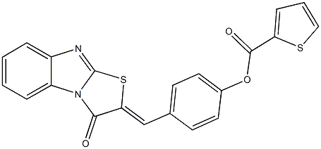 4-[(3-oxo[1,3]thiazolo[3,2-a]benzimidazol-2(3H)-ylidene)methyl]phenyl 2-thiophenecarboxylate Struktur