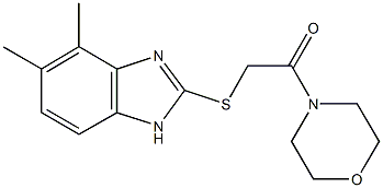 4,5-dimethyl-1H-benzimidazol-2-yl 2-morpholin-4-yl-2-oxoethyl sulfide Struktur