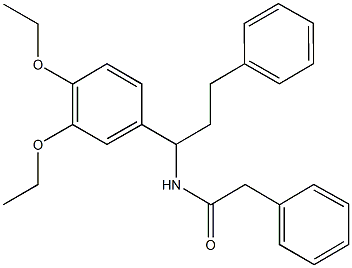 N-[1-(3,4-diethoxyphenyl)-3-phenylpropyl]-2-phenylacetamide Struktur