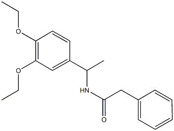 N-[1-(3,4-diethoxyphenyl)ethyl]-2-phenylacetamide Struktur