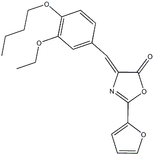 4-(4-butoxy-3-ethoxybenzylidene)-2-(2-furyl)-1,3-oxazol-5(4H)-one Struktur