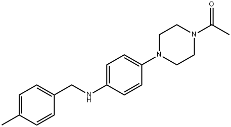 N-[4-(4-acetyl-1-piperazinyl)phenyl]-N-(4-methylbenzyl)amine Struktur