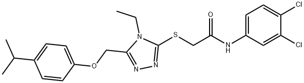 N-(3,4-dichlorophenyl)-2-({4-ethyl-5-[(4-isopropylphenoxy)methyl]-4H-1,2,4-triazol-3-yl}sulfanyl)acetamide Struktur