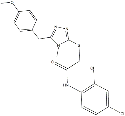 N-(2,4-dichlorophenyl)-2-{[5-(4-methoxybenzyl)-4-methyl-4H-1,2,4-triazol-3-yl]sulfanyl}acetamide Struktur