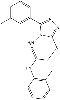 2-{[4-amino-5-(3-methylphenyl)-4H-1,2,4-triazol-3-yl]sulfanyl}-N-(2-methylphenyl)acetamide Struktur