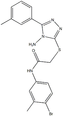 2-{[4-amino-5-(3-methylphenyl)-4H-1,2,4-triazol-3-yl]sulfanyl}-N-(4-bromo-3-methylphenyl)acetamide Struktur