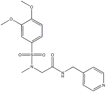 2-[[(3,4-dimethoxyphenyl)sulfonyl](methyl)amino]-N-(4-pyridinylmethyl)acetamide Struktur