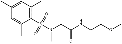 2-[(mesitylsulfonyl)(methyl)amino]-N-(2-methoxyethyl)acetamide Struktur