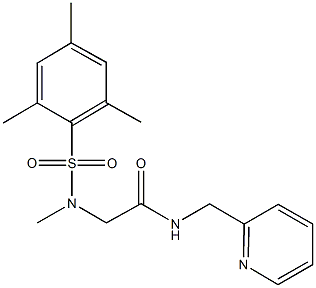 2-[(mesitylsulfonyl)(methyl)amino]-N-(2-pyridinylmethyl)acetamide Struktur