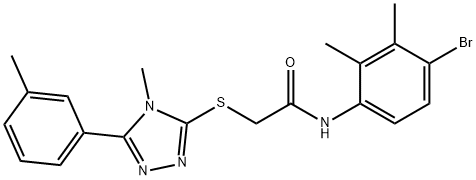 N-(4-bromo-2,3-dimethylphenyl)-2-{[4-methyl-5-(3-methylphenyl)-4H-1,2,4-triazol-3-yl]sulfanyl}acetamide Struktur