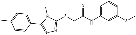 2-{[4-methyl-5-(4-methylphenyl)-4H-1,2,4-triazol-3-yl]sulfanyl}-N-[3-(methylsulfanyl)phenyl]acetamide Struktur