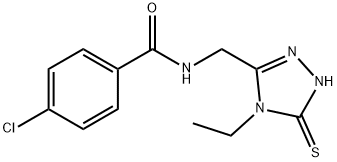 4-chloro-N-[(4-ethyl-5-sulfanyl-4H-1,2,4-triazol-3-yl)methyl]benzamide Struktur