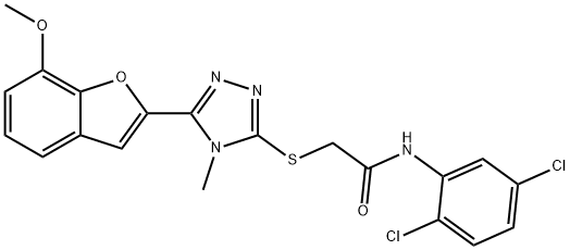 N-(2,5-dichlorophenyl)-2-{[5-(7-methoxy-1-benzofuran-2-yl)-4-methyl-4H-1,2,4-triazol-3-yl]sulfanyl}acetamide Struktur