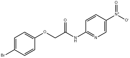 2-(4-bromophenoxy)-N-{5-nitropyridin-2-yl}acetamide Struktur