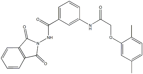 3-{[(2,5-dimethylphenoxy)acetyl]amino}-N-(1,3-dioxo-1,3-dihydro-2H-isoindol-2-yl)benzamide Struktur