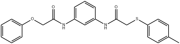 2-[(4-methylphenyl)sulfanyl]-N-{3-[(phenoxyacetyl)amino]phenyl}acetamide Struktur