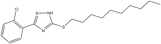 3-(2-chlorophenyl)-1H-1,2,4-triazol-5-yl decyl sulfide Struktur