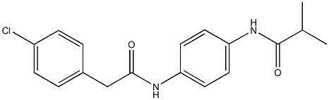 N-(4-{[(4-chlorophenyl)acetyl]amino}phenyl)-2-methylpropanamide Struktur