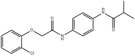 N-(4-{[(2-chlorophenoxy)acetyl]amino}phenyl)-2-methylpropanamide Struktur