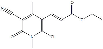 ethyl 3-(2-chloro-5-cyano-1,4-dimethyl-6-oxo-1,6-dihydro-3-pyridinyl)acrylate Struktur