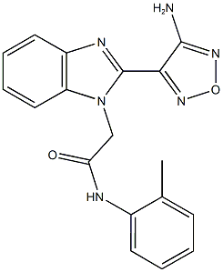 2-[2-(4-amino-1,2,5-oxadiazol-3-yl)-1H-benzimidazol-1-yl]-N-(2-methylphenyl)acetamide Struktur