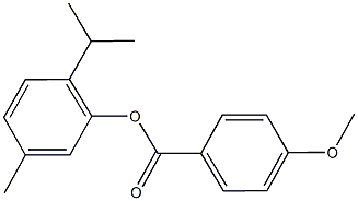 2-isopropyl-5-methylphenyl 4-methoxybenzoate Struktur