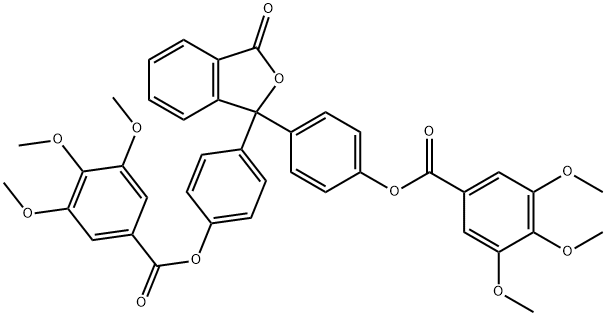 4-(3-oxo-1-{4-[(3,4,5-trimethoxybenzoyl)oxy]phenyl}-1,3-dihydro-2-benzofuran-1-yl)phenyl 3,4,5-trimethoxybenzoate Struktur