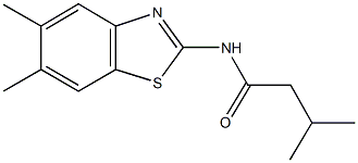 N-(5,6-dimethyl-1,3-benzothiazol-2-yl)-3-methylbutanamide Struktur