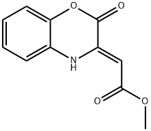 methyl (2-oxo-2H-1,4-benzoxazin-3(4H)-ylidene)acetate Struktur